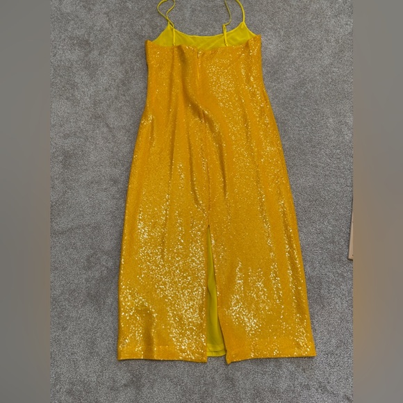 J. Crew Collection - Gwyneth Sparkling Yellow Sequin Midi Dress - size 8 - NWT - Picture 13 of 13